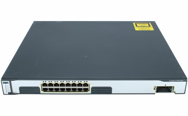 Cisco -  WS-C3750G-16TD-S -  Catalyst 3750 16 10/100/1000BT+ 10GbE (req XENPAK) Std Image