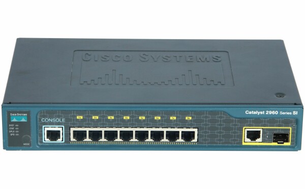 Cisco -  WS-C2960-8TC-S -  Catalyst 2960 8 10/100 + 1 T/SFP LAN Lite Image