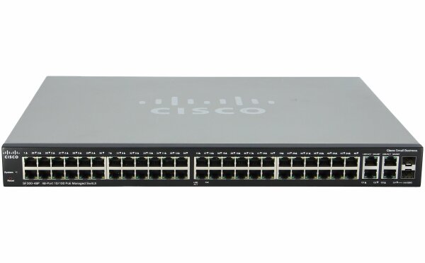 Cisco -  SF300-48PP-K9-EU -  SF300-48PP 48-port 10/100 PoE+ Managed Switch w/Gig