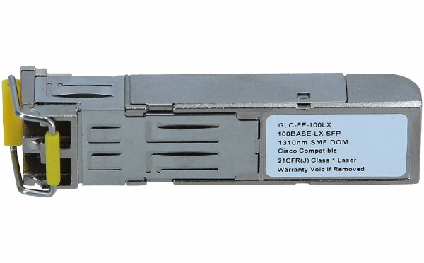 Cisco - GLC-FE-100LX= - SFP (mini-GBIC) transceiver module - 100Mb LAN - 100Base-LX - LC single-mode - bis zu 10 km - 1310 nm