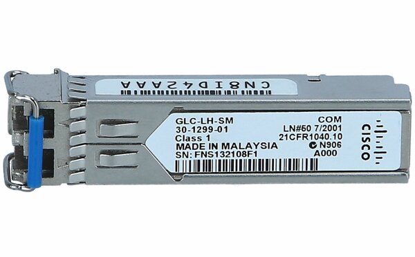 Cisco - GLC-LH-SM= - SFP (mini-GBIC) transceiver module - GigE - 1000Base-LX - 1000Base-LH - LC/PC single-mode - bis zu 10 km - 1310 nm