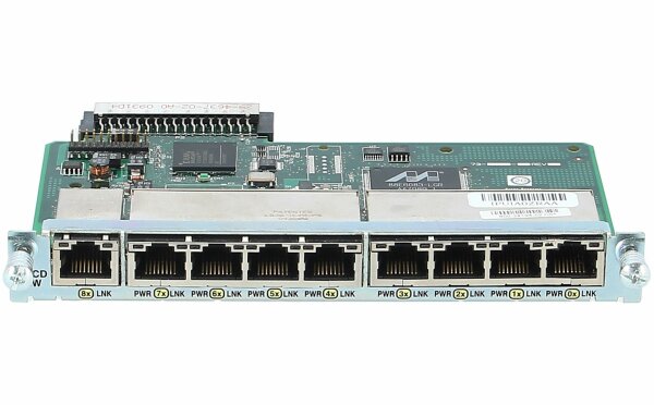 Cisco -  HWIC-D-9ESW= -  Nine port 10/100 Ethernet switch interface card