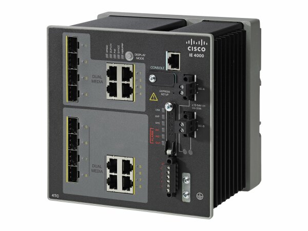 Cisco -  IE-4000-4TC4G-E -  IE 4000 4 x combo 10/100M, 4 x 1G Combo , LAN Base