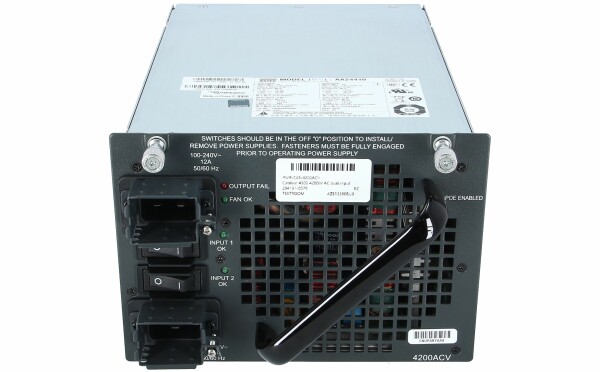 Cisco -  PWR-C45-4200ACV= -  Catalyst 4500 4200W AC dual input Power Supply (Data + PoE)