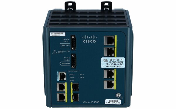 Cisco -  IE-3000-4TC -  Cisco IE 3000 Switch, 4 10/100 + 2 T/SFP