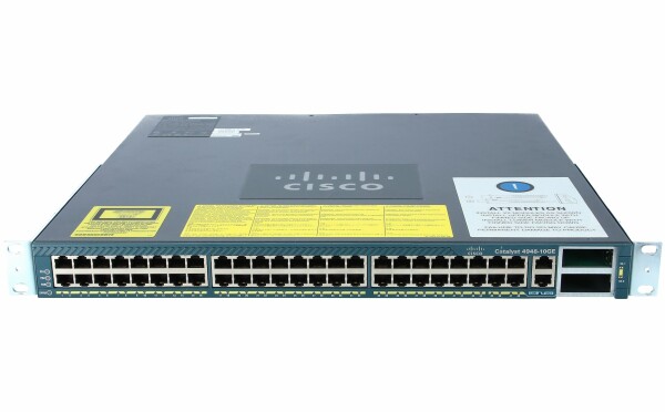 Cisco -  WS-C4948-10GE -  Catalyst 4948, optnl sw, 48*10/100/1000+2*10GE(X2), no p/s