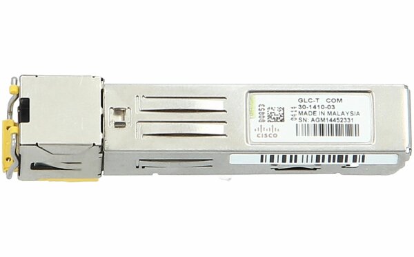 Cisco - GLC-T - SFP (mini-GBIC) transceiver module - GigE - 1000Base-T - RJ-45 - bis zu 100 m