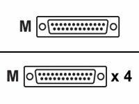 Cisco -  CAB-HD4-232MT= -  High Density 4-port EIA-232 Cable, Male, DTE