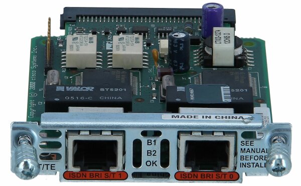 Cisco -  VIC-2BRI-NT/TE= -  Two-port Voice Interface Card - BRI (NT and TE)