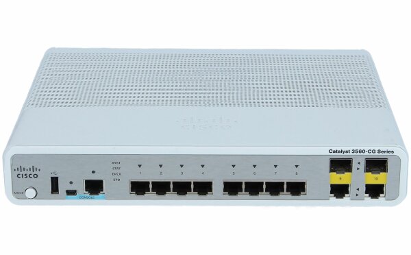 Cisco -  WS-C3560CG-8TC-S -  Catalyst 3560C Switch 8 GE, 2 x Dual Uplink, IP Base