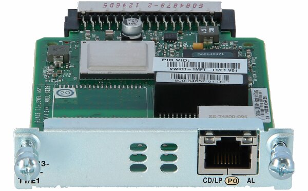 Cisco -  VWIC3-1MFT-T1/E1= -  1-Port 3rd Gen Multiflex Trunk Voice/WAN Int. Card - T1/E1