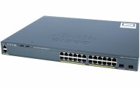 Cisco -  WS-C2960X-24PD-L -  Catalyst 2960-X 24 GigE PoE 370W, 2 x 10G SFP+, LAN Base