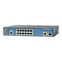 Cisco -  WS-C3560-12PC-S -  Catalyst 3560 Compact 12 10/100 PoE + 1 T/SFP; IP Base Image