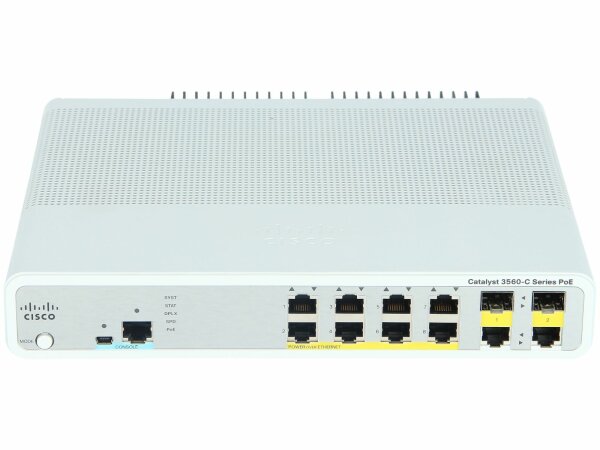 Cisco -  WS-C3560C-8PC-S -  Catalyst 3560C Switch 8 FE PoE, 2 x Dual Uplink, IP Base