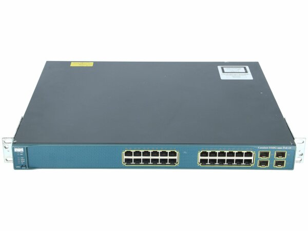 Cisco -  WS-C3560G-24PS-E -  Catalyst 3560 24 10/100/1000T PoE + 4 SFP Enhanced Image