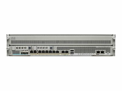 Cisco -  ASA5585-S10-K9 -  ASA 5585-X Chassis with SSP10, 8GE, 2GE Mgt, 1 AC, 3DES/AES