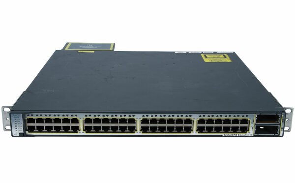 Cisco -  WS-C3750E-48PD-SF -  Catalyst 3750E 48 10/100/1000 PoE+2*10GE(X2),1150W,IPB s/w