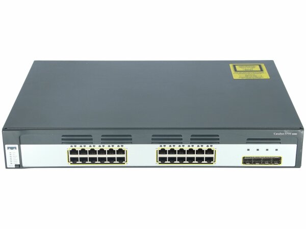 Cisco - WS-C3750G-24TS-S - Catalyst 3750 24 10/100/1000 + 4 SFP Std Multilayer