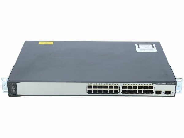 Cisco -  WS-C3750V2-24TS-E -  Catalyst 3750V2 24 10/100 + 2 SFP Enhanced Image