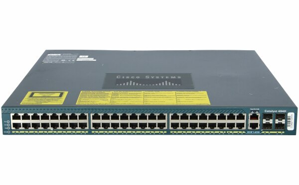 Cisco -  WS-C4948-E -  Catalyst 4948, ES s/w, 48-Port 10/100/1000+4 SFP, w/o PSU