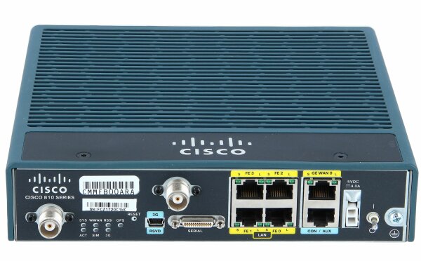 Cisco -  C819G+7-K9 -  C819 Secure M2M GW (non-US) 3.7G HSPA+ R7  w/ SMS/GPS