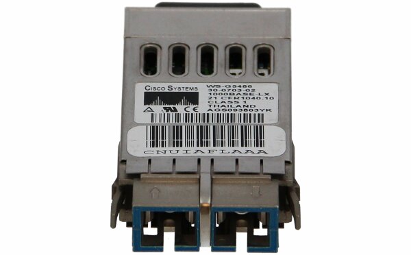 Cisco - WS-G5486= - GBIC 1000BASE-LX/LH - GBIC transceiver module - GigE - 1000Base-LX - 1000Base-LH - SC - bis zu 10 km - 1300 nm