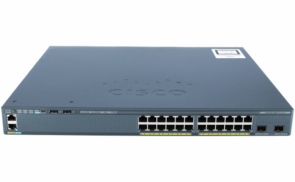 Cisco -  WS-C2960X-24PD-L -  Catalyst 2960-X 24 GigE PoE 370W, 2 x 10G SFP+, LAN Base