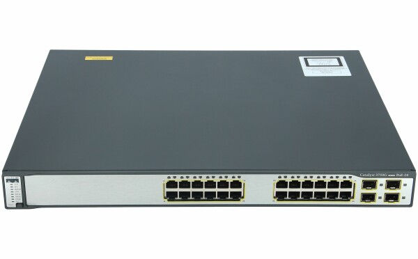 Cisco -  WS-C3750G-24PS-S -  Catalyst 3750 24 10/100/1000T PoE + 4 SFP Standard Image