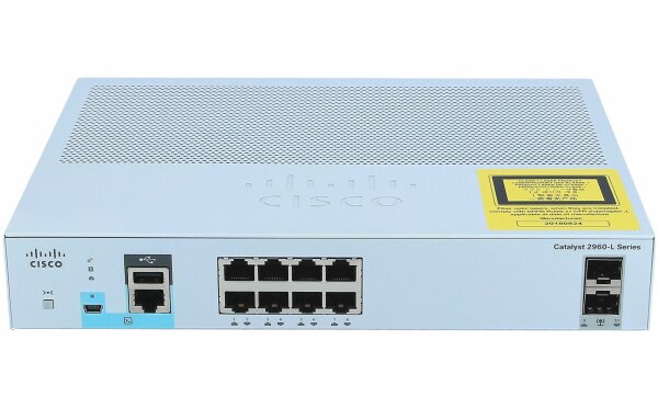 Cisco -  WS-C2960L-8TS-LL - Catalyst 2960L-8TS-LL - Switch - verwaltet - 8 x 10/100/1000 + 2 x Gigabit SFP (Uplink)