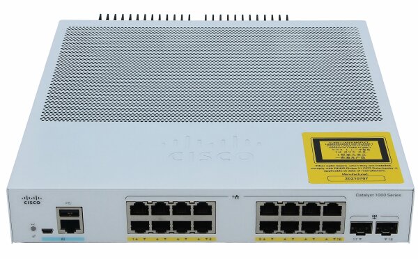 Cisco - C1000-16FP-2G-L - Catalyst 1000 16port GE, Full POE, 2x1G SFP