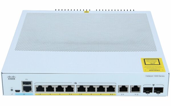 Cisco - C1000-8P-2G-L - Catalyst 1000 8port GE, POE, 2x1G SFP