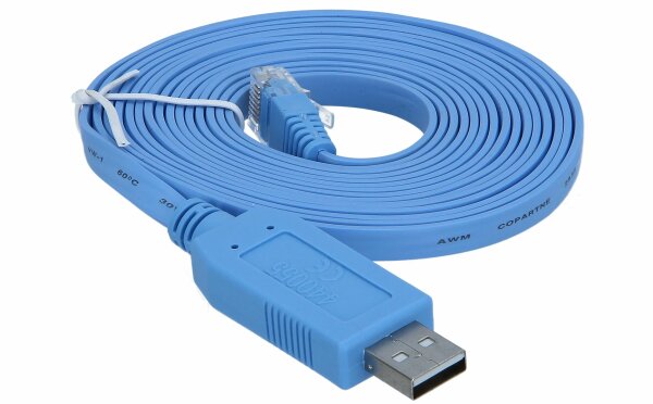 Cisco - CAB-CONSOLE-USB-RJ45= - Console Cable 6 ft with USB Type A and RJ45