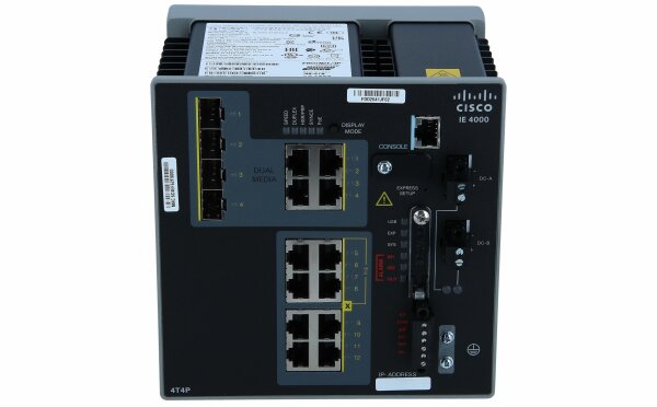 Cisco -  IE-4000-4T4P4G-E -  IE 4000 4 x RJ45 10/100M, 4 x PoE 10/100M, 4 x 1G Combo , LA REF