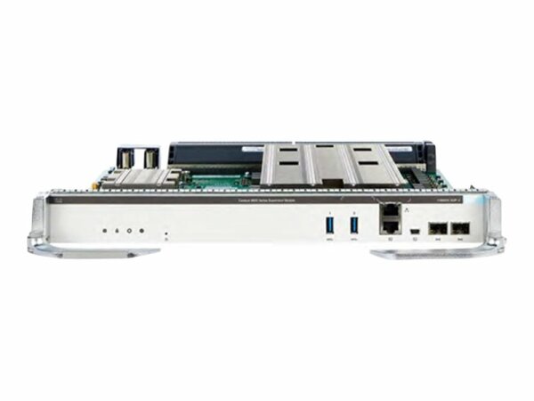 Cisco - C9600X-SUP-2 - Supervisor Engine 2 - Control processor - 40 Gigabit LAN - 100 Gigabit Ethernet - 25 Gigabit LAN - 50 Gigabit LAN - 400 Gigabit LAN - 1U - plug-in module