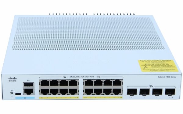 Cisco - C1300-16P-4X - Catalyst 1300 16-port GE, PoE, 4x10G SFP+