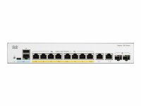 Cisco - C1200-8FP-2G - Catalyst 1200 - Switch - L3 - smart - 8 x 10/100/1000 (PoE+) + 2 x combo Gigabit SFP/RJ-45 - rack-mountable - PoE+ (120 W)