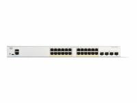 Cisco - C1200-24P-4G - Catalyst 1200 - Switch - L3 - smart - 24 x 10/100/1000Base-T + 4 x 10 Gigabit SFP+ - rack-mountable - PoE+ (195 W)