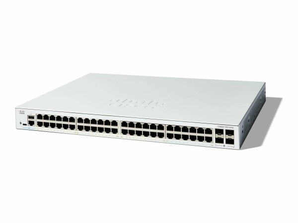 Cisco - C1200-48T-4G - Catalyst 1200-48T-4G - Switch - L3 - smart - 48 x 10/100/1000Base-T + 4 x 1 Gigabit Ethernet SFP+ - rack-mountable