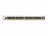 Cisco - C1200-48P-4G - Catalyst 1200 - Switch - L3 - smart - 48 x 10/100/1000 (PoE+) + 4 x Gigabit SFP - rack-mountable - PoE+ (375 W)