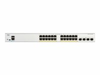 Cisco - C1200-24P-4X - Catalyst 1200 - Switch - L3 - smart - 24 x 10/100/1000 (PoE+) + 4 x 10Gb Ethernet SFP+ - rack-mountable - PoE+ (195 W)