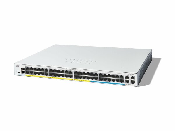 Cisco - C1300-48MGP-4X - Catalyst 1300-48MGP-4X - Switch - L3 - Managed - 48 x 10 Gigabit Ethernet + 4 x 10 Gigabit SFP+ - rack-mountable - PoE+ (370 W)