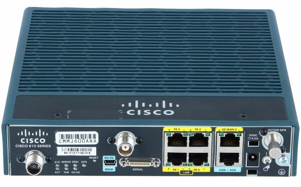 Cisco -  C819G-4G-G-K9 -  C819 M2M 4G LTE for Global, 800/900/1800/2100/2600 MHz,HSPA+