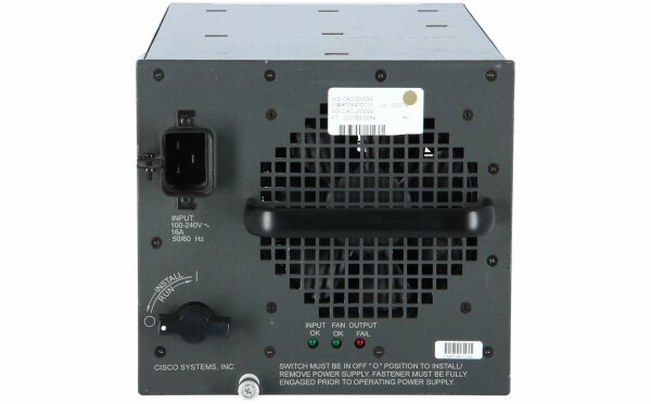 Cisco -  WS-CAC-2500W= -  EOS:01/15/06(PB 2970) Catalyst 6500 2500W AC Power Supply